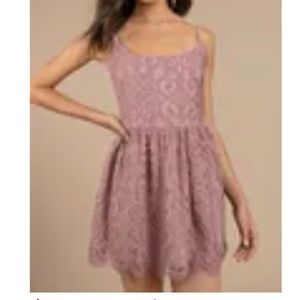 TOBI Mauve Lace Mini Dress
